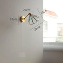 Helnys Green Glass LED Wall Lights with Pull Chain Switch