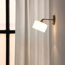 Helnys Milk Glass LED Wall Light with Pull Chain Switch - Nordic Modern Design