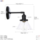 Helnys Industrial Glass Ball Wall Sconce Black Wall Light for Bathroom Mirror