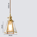 Helnys Copper Glass Pendant Light | Nordic Style LED Hanging Lamp for Home and Cafe