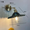 Helnys Green Glass Copper Wall Sconce Modern Nordic Luminaria Lighting