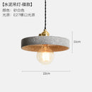 Helnys Loft Industrial Edison Pendant Lights - Nordic Cement LED Lamp