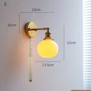 Helnys Ceramic LED Wall Sconce with Knob Switch