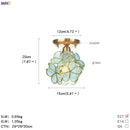 Helnys White Glass LED Ceiling Light Fixture Nordic Modern Copper Ceiling Lamp