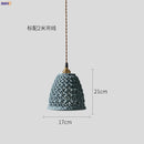 Helnys Nordic Ceramic Pendant Lamp Japan Style Copper Hanging Light