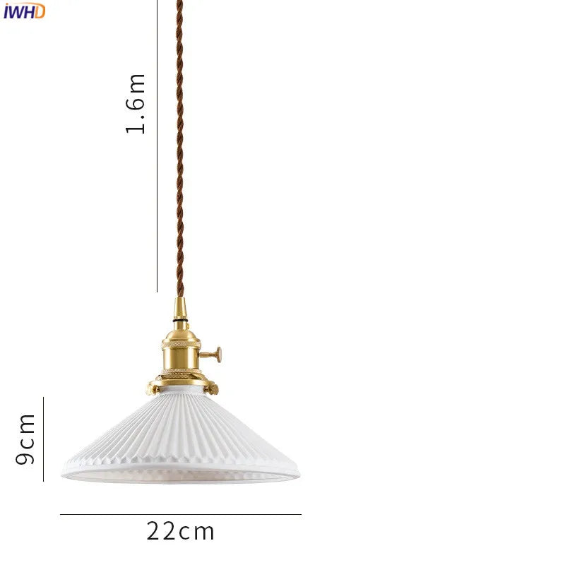 Helnys Nordic Ceramic Pendant Lights: Modern LED Lighting for Bedroom, Dinning, and Living Room