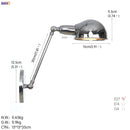 Helnys Single Swing Long Arm Wall Light Retro Loft Industrial Vintage Wall Lamp