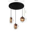 Helnys Nordic Wood LED Glass Pendant Light for Dinning Room Cafe Bedroom