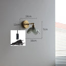 Helnys Gray Glass LED Bathroom Mirror Light Copper Wall Sconce Modern Nordic Lamp