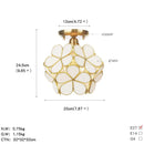 Helnys White Glass LED Ceiling Light Fixture Nordic Modern Copper Ceiling Lamp