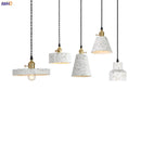 Helnys Cement Pendant Lamp: Nordic Modern Loft Style Industrial Lighting Fixtures