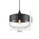 Helnys Modern Nordic LED Pendant Light Fixture with Wood Color Glass