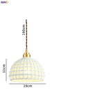 Helnys Nordic Ceramic Pendant Lamp Japan Style Copper Hanging Light
