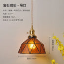 Helnys Copper Glass LED Pendant Lamp Switch Amber Nordic Hanging Lights