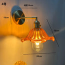 Helnys Amber Glass LED Wall Sconce Modern Nordic Wall Light Fixtures