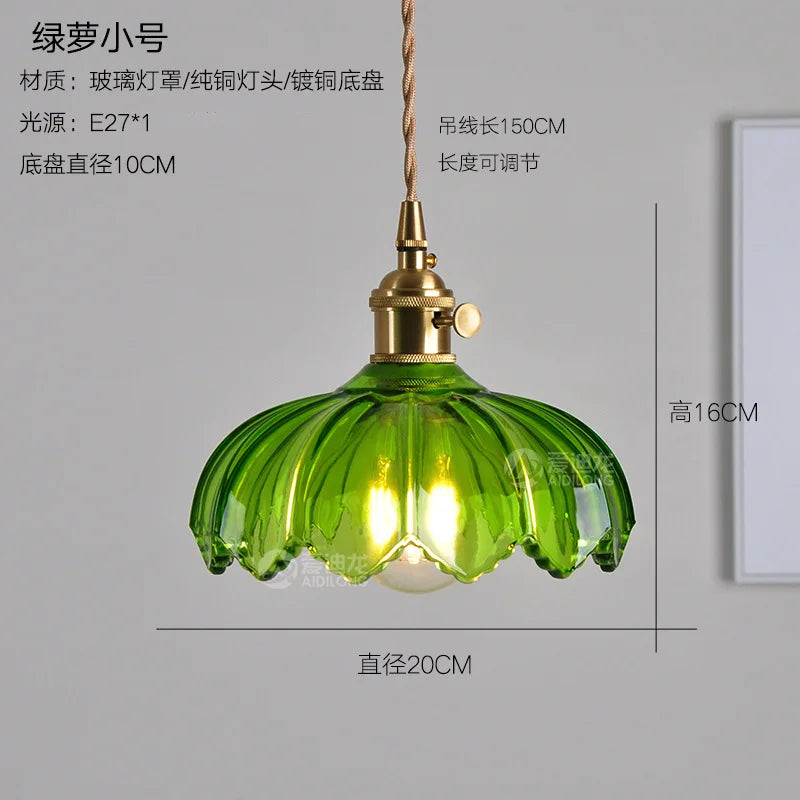 Helnys Nordic Modern Copper Pendant Lamp for Bedroom, Bar, and Restaurant