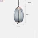 Helnys Nordic Glass LED Pendant Light Fixture Modern Dining Room Hanging Lamp