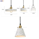 Helnys Nordic White Cement Pendant Lights - Modern Hanging Lamp Fixtures
