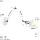 Helnys Antique Black Wall Lamp Vintage Industrial Sconce LED Applique Murale