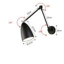 Helnys Nordic Swing Arm Wall Lamp for Bedroom Study Living Room Lighting