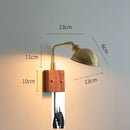 Helnys Clear Glass LED Wall Light with Pull Chain Switch - Modern Nordic Wall Lamp