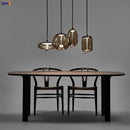Helnys Nordic Glass LED Pendant Light Fixture Modern Dining Room Hanging Lamp
