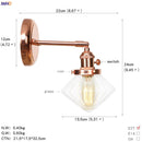 Helnys Ceramic LED Wall Sconce Rose Gold Bedroom Stair Light