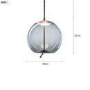 Helnys Nordic Glass LED Pendant Light Fixture Modern Dining Room Hanging Lamp