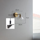 Helnys Gray Glass LED Bathroom Mirror Light Copper Wall Sconce Modern Nordic Lamp