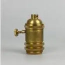 Helnys Industrial Brass Lamp Holder E27 Socket for Pendant Light