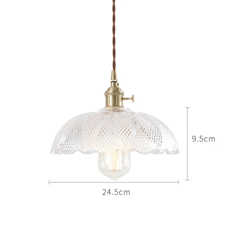 Helnys Glass Pendant Lights Bar Cafe Living Room Edison Industrial Vintage Lamp