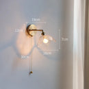 Helnys Gray Glass LED Bathroom Mirror Light Copper Wall Sconce Modern Nordic Lamp