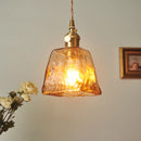 Helnys Copper Glass LED Pendant Lamp Switch Amber Nordic Hanging Lights