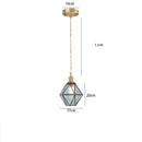 Helnys Nordic Copper LED Glass Pendant Lamp for Cafe Bedroom Restaurant