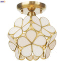 Helnys White Glass LED Ceiling Light Fixture Nordic Modern Copper Ceiling Lamp