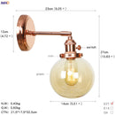 Helnys Ceramic LED Wall Sconce Rose Gold Bedroom Stair Light