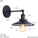 Helnys Gold Rustic Wall Lamps Bathroom Stair Mirror Light Industrial Wall Lights