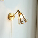 Helnys Copper Wall Sconce Stair Light Nordic Modern Glass Wall Lamp