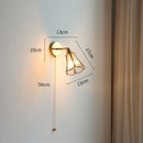 Helnys Copper LED Wall Lamp Sconce Glass Lampshade Nordic Modern Wall Light