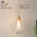 Helnys Nordic Style Copper Glass Pendant Light for Kitchen Dinning Living Room