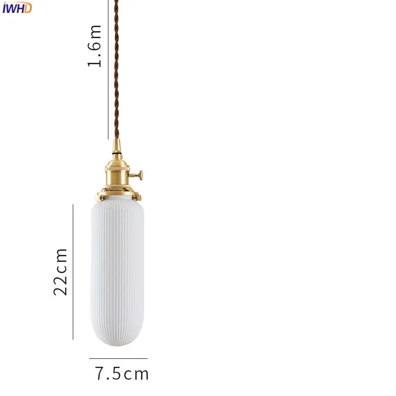 Helnys Nordic Ceramic Pendant Lights: Modern LED Lighting for Bedroom, Dinning, and Living Room