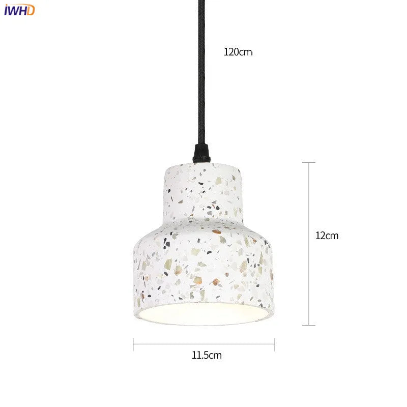Helnys Cement Pendant Lamp: Nordic Modern Loft Style Industrial Lighting Fixtures