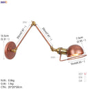 Helnys Antique Black Wall Lamp Vintage Industrial Sconce LED Applique Murale