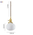 Helnys Ceramic LED Pendant Light - Modern Copper Hanging Lamp