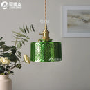 Helnys Nordic Green Glass LED Pendant Lights Copper Switch - Modern Hanging Lamp