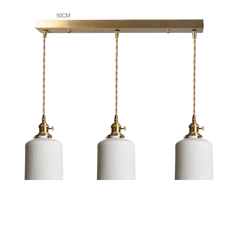 Modern Helnys Nordic White Ceramic LED Pendant Lights with Knob Switch for Elegant Home Decor