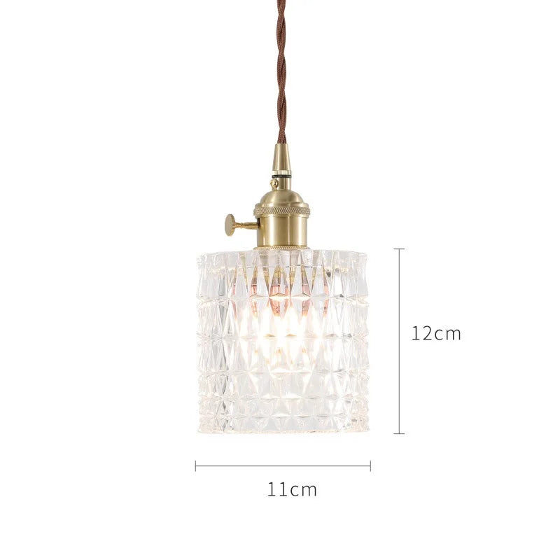 Helnys Glass Pendant Lights Bar Cafe Living Room Edison Industrial Vintage Lamp