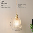 Helnys Nordic Style Copper Glass Pendant Light for Kitchen Dinning Living Room