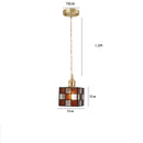Helnys Nordic Copper LED Glass Pendant Lamp for Cafe Bedroom Restaurant
