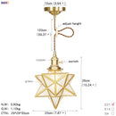 Helnys Modern Glass Copper LED Pendant Lamp for Kitchen Living Room